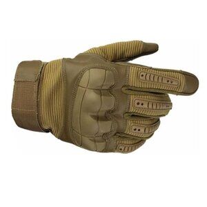 Motorbike Riding Gloves Multifunction Anti Slip Hard Knuckles Gloves Brown M NEW